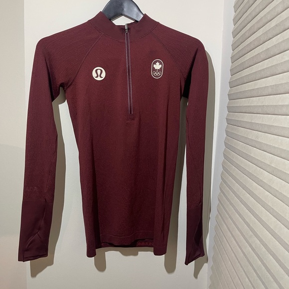 Team Canada Swiftly Tech Half-zip 2.0 Coc Logo In Deep Red Size 4 - Picture 6 of 11